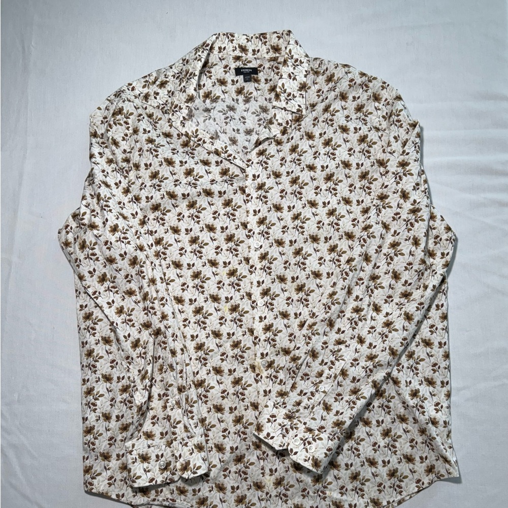 Slim Floral Wrinkle-Resistant Everyday Performance Dress Shirt